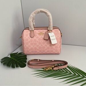Coach Signature Pink Satchel Bag